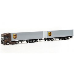 Herpa 317009 Scania CR 20 HD 2x K. oplegger UPS Spanien 1:87