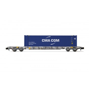 Arnold HN6458 SNCF Novatrans Containerdraagwagon 60" met 45 inch container "CMA CGM" (N/1:160)