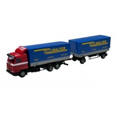 AWM 76323 Scania 143 met schamelaanhanger "LKW Walter" 1:87