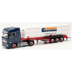 Herpa 954686 DAF XG+ HD vvsp. 60cbm. Feldbinder SiloAufl. Greiwing Logistics "Non Food 1:87