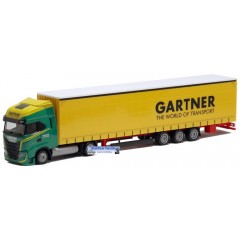 Herpa Iveco S-Way LNG svsp. Megatrailer GardPlAufl. 15 Meter "Gartner" (A) 1:87