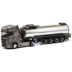 Herpa Scania C20 HD vvsp.Bitumen Chromtank Aufl. Kördel "40 Jahre" 1:87