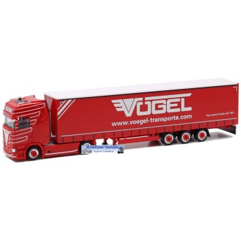 Herpa Scania CS 20 HD vvsp. Megatrailer GardPlAuf. Vögel Transport (A) 1:87