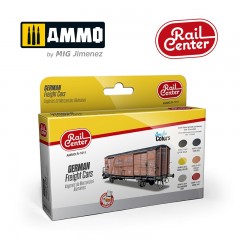 Ammo Mig Jimenez R-1011 kleurset Duitse goederenwagons - 6 flesje a 15 ml Acrylverf