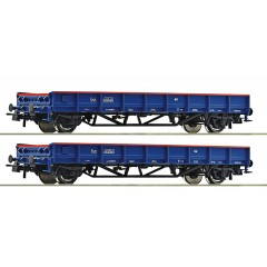 Roco 6600046 2-tlg. Set: Niederbordwagen VolkerRail H0