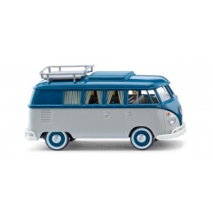 Wiking 079742 VW T1 Campingbus - achatgrau/grünblau 1:87