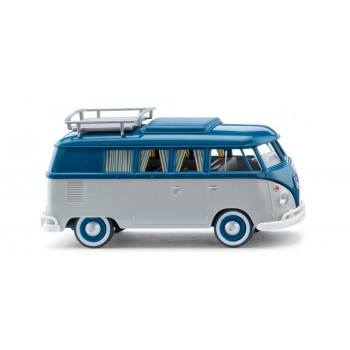 Wiking 079742 VW T1 Campingbus - achatgrau/grünblau 1:87