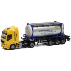 AWM 75412 Iveco Stralis Euro 6 HiWay Masterbulk 24ft. TankContainer "Chemical Express"