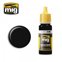 Mig 0046 Acryl Kleur Matt Black Flesje 17Ml