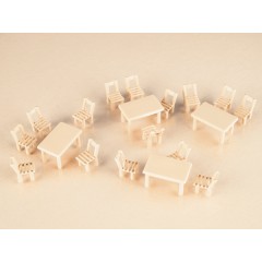 Auhagen 41607 Houten stoelen & tafels / Holztische & Stühle 1:87/H0