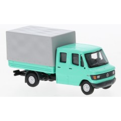 Brekina 36952 Mercedes L207 Dubbele cabine, turquoise, 1988