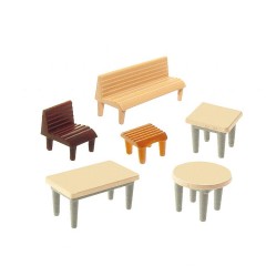 Faller 272440 7 Tafles 24 Stoelen 12 Banken 1:160/N