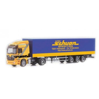 Herpa 147712 Mercedes-Benz Actros L Koffer-Sattelzug "Schuon"