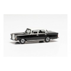 Herpa 430739-002 Mercedes Benz 200 Heckflosse, zwart/wit 1:87