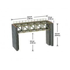 Noch Scenery 67010 Stahlbrücke Mit Brückenköpfen H0