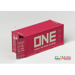 PT Trains 820030.2 20ft. container "ONE/BEACON" BMOU1481617 (Pink)