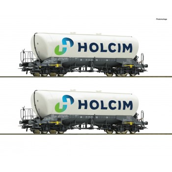 Roco 6600051 2er Set Silowag. Holcim