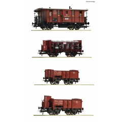 Roco 6600073 4er Set Güterzug KPEV