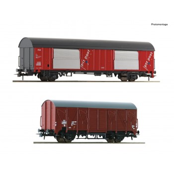 Roco 6600074 2er Set Postwagen NS