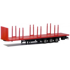 Herpa Exclusief Rongentrailer Rood/ Zwart Chassis