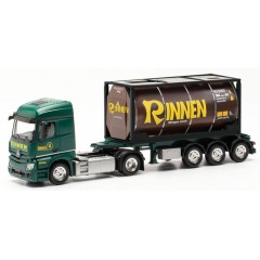 Herpa 316637 Mercedes Benz Actros S. 2.3 Cont.Sz. Rinnen 1:87