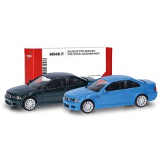 Herpa 014007 BMW M3 (E46), blauw / groen (Minikit 2 st.) 1:87