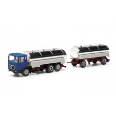 Herpa 317238 MAN F8 motorwagen aanhanger melk transport 1:87