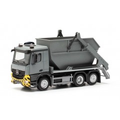 Herpa 317863 Mercedes Benz Arocs M Ab.kip AK16 grijs/geel 1:87