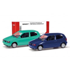 Herpa 012140-007 VW Polo 2d, mint / blauw (Minikit 2 st.) 1:87