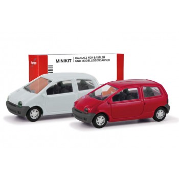 Herpa 012218-007 Renault Twingo, grijs / bordeaux (Minikit 2 st.) 1:87