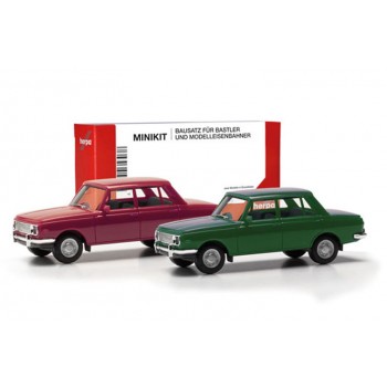 Herpa 013918-002 Wartburg 353 '66, groen / rood (Minikit 2 st.) 1:87