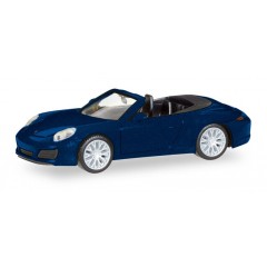 Herpa 038898 Porsche 911 Carrera 4S Cabrio, blauw metallic 1:87