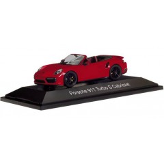 Herpa 071482 Porsche 911 Turbo S Cabriolet, rood