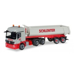 Herpa 305945 Mercedes Benz Actros L Rundmulden-Sattelzug Schlenter Aachen (1:87)