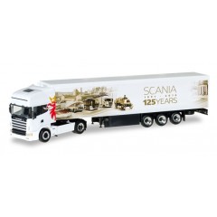 Herpa 306454 Scania 164 TL Schubboden-Sattelzug 125 Jahre Scania 1:87