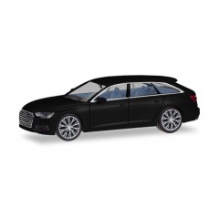 Herpa 430685 Audi A6 Avant met 2 kleurige velgen, zwart metallic