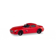 Herpa 430784 Mercedes Benz SLS AMG (zwart velgen) rood