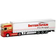 Herpa 925426 Scania R Topline met lowliner "Interspan Tschopp"