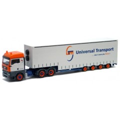 Herpa Exclusief MAN TG-A XLX Jumbo oplegger "Universal Transporte"