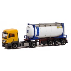 Herpa  MAN TGS Euro 6 Bertschi 20ft. Tankcontainer"Exsif", 