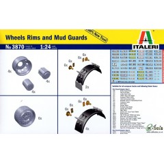 Italeri 3870 Wheel Rims and Mud Guards