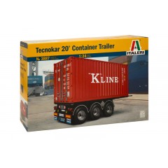 Italeri 3887 Container trailer met 20ft. Container Bouwpakket 1:24 